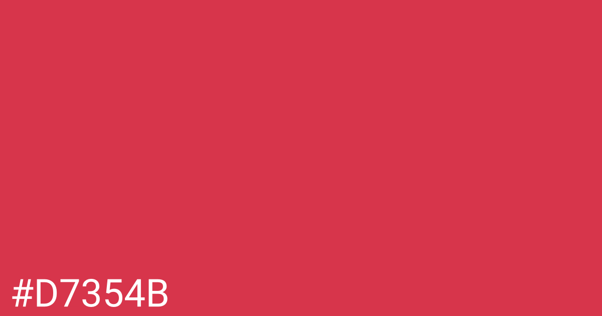 Hex color #d7354b graphic