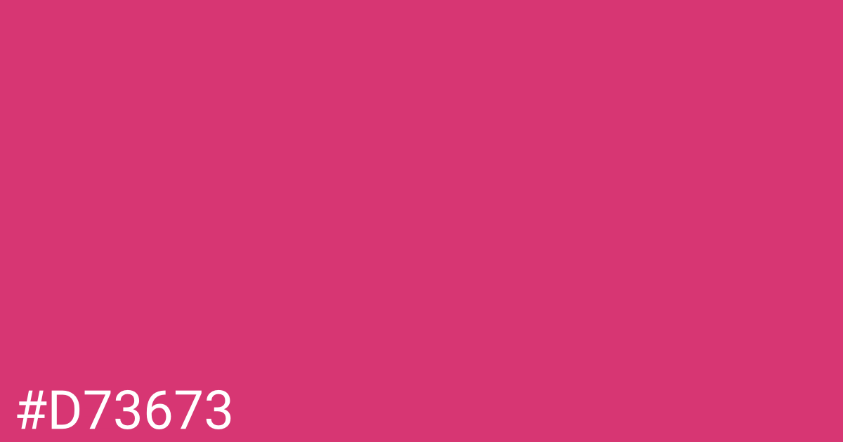 Hex color #d73673 graphic