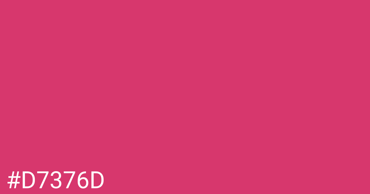 Hex color #d7376d graphic