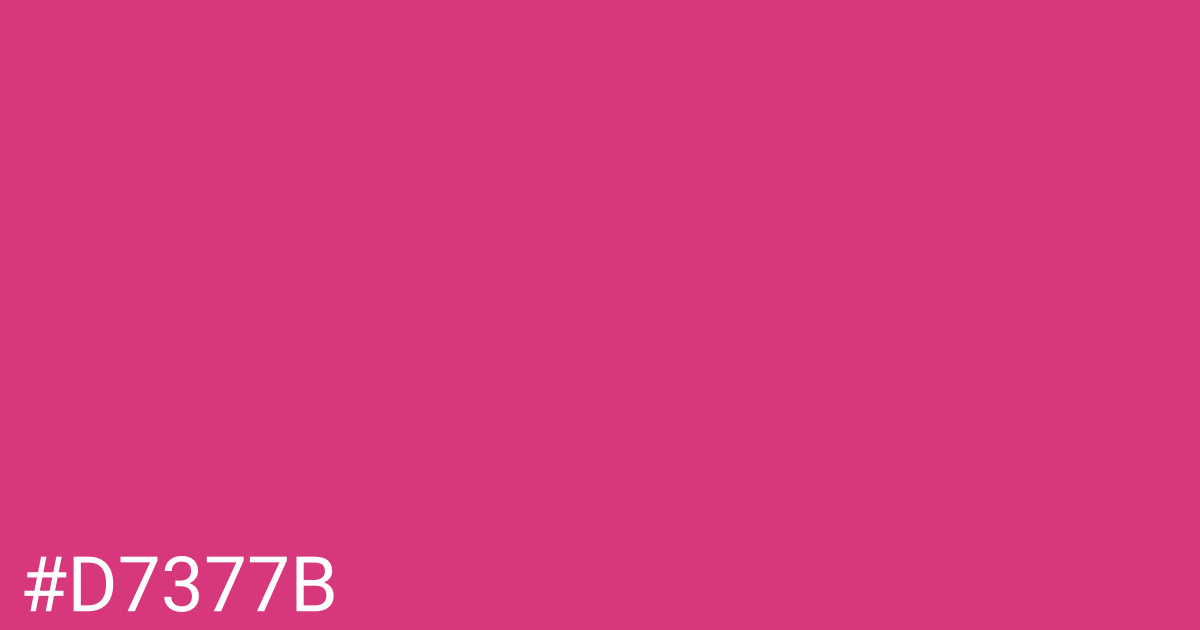 Hex color #d7377b graphic