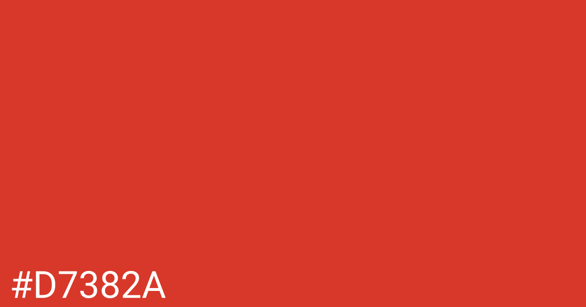 Hex color #d7382a graphic