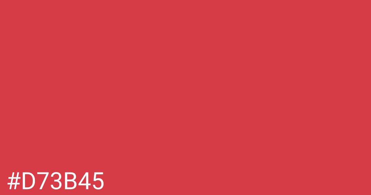 Hex color #d73b45 graphic