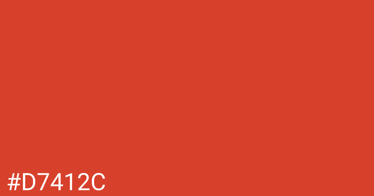 Hex color #d7412c graphic