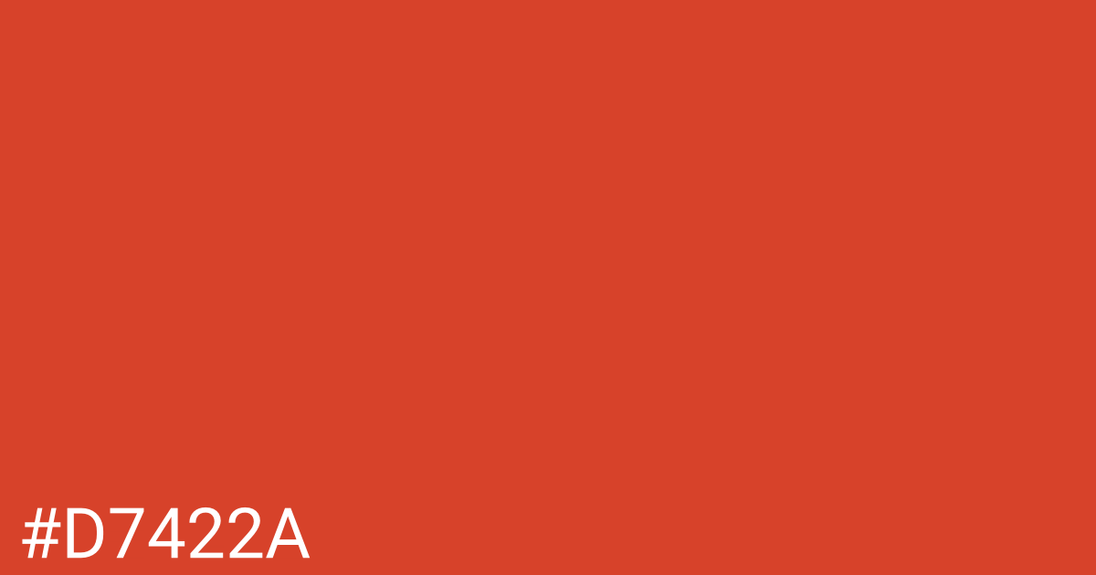 Hex color #d7422a graphic