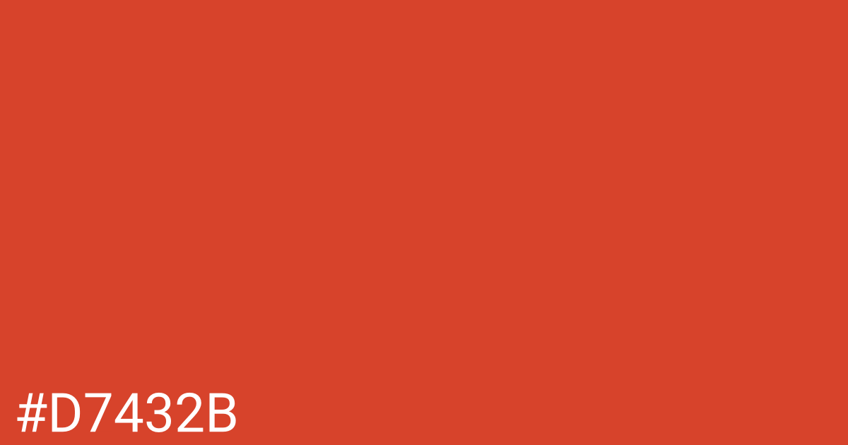 Hex color #d7432b graphic