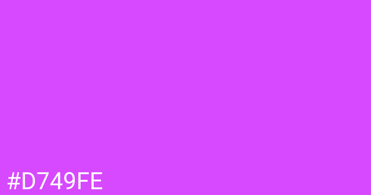 Hex color #d749fe graphic