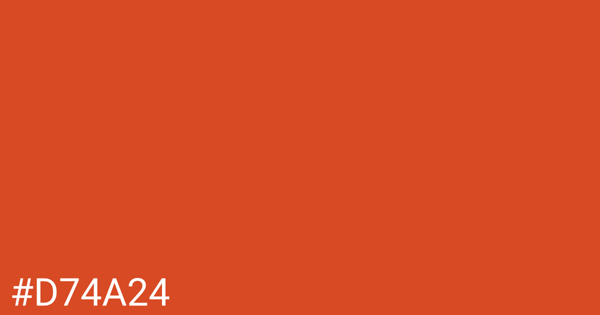 Hex color #d74a24 graphic