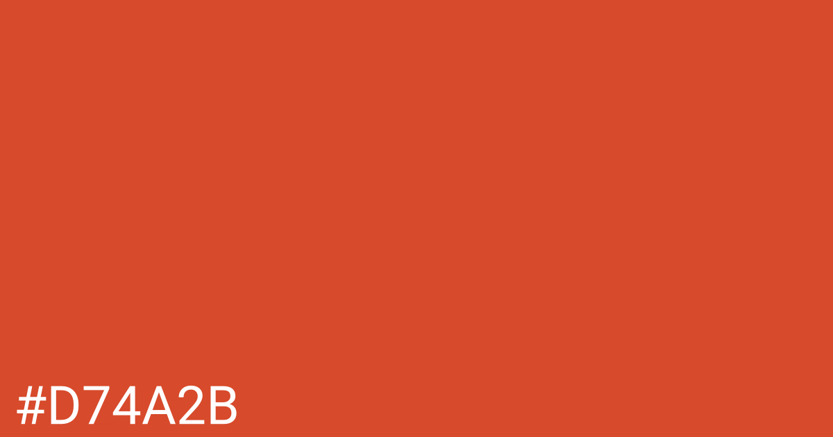 Hex color #d74a2b graphic