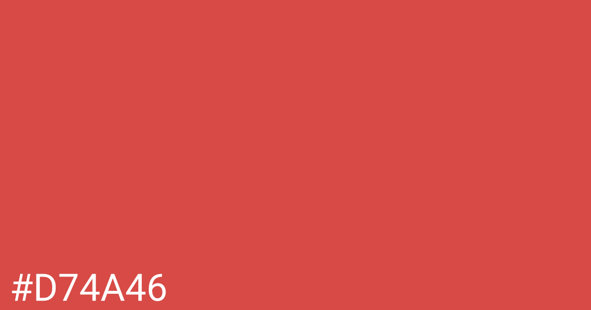 Hex color #d74a46 graphic