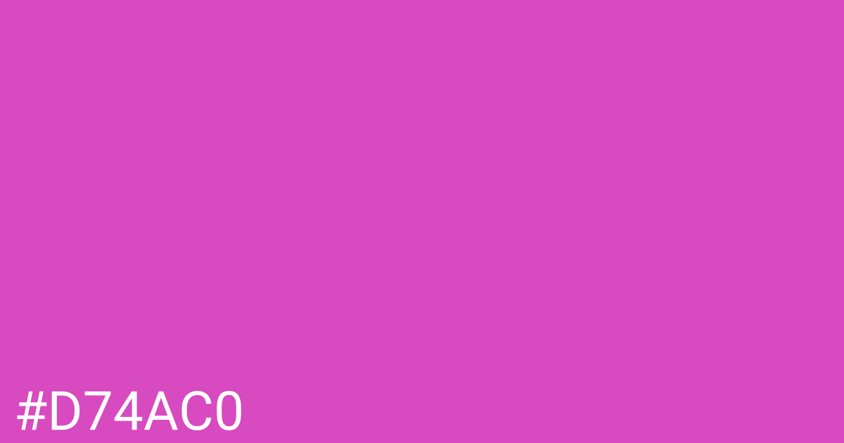 Hex color #d74ac0 graphic