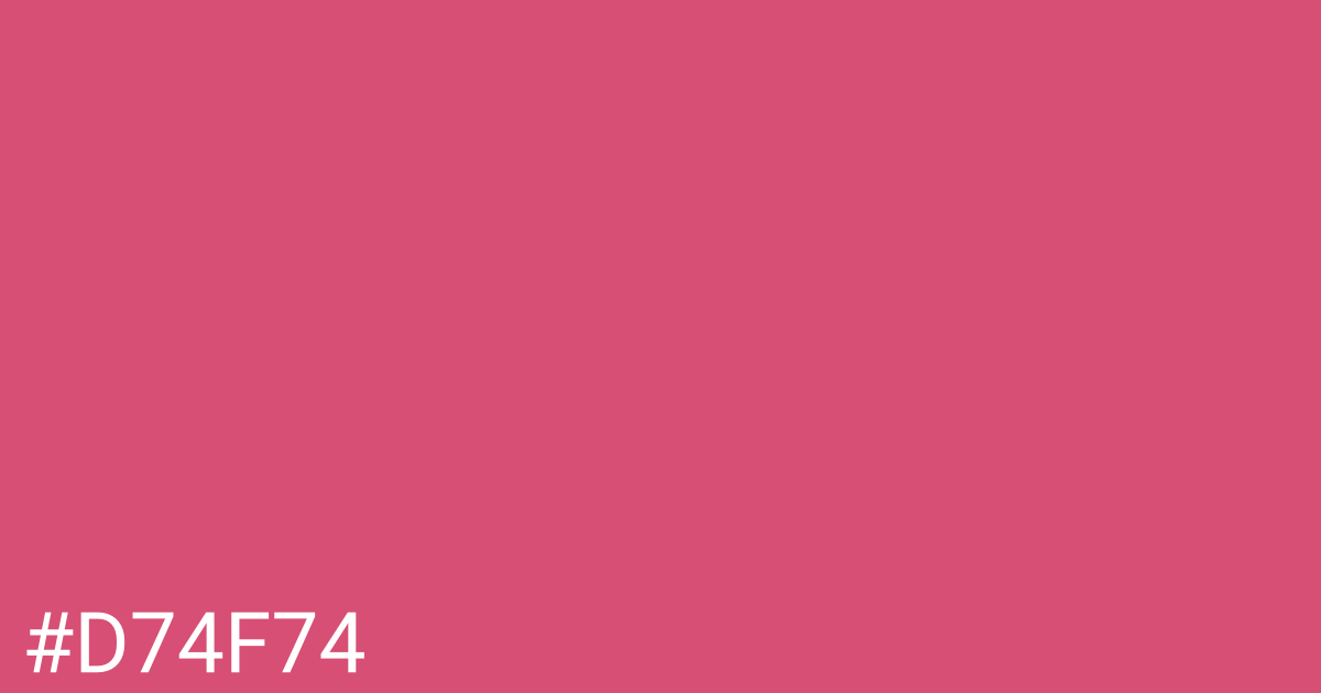 Hex color #d74f74 graphic