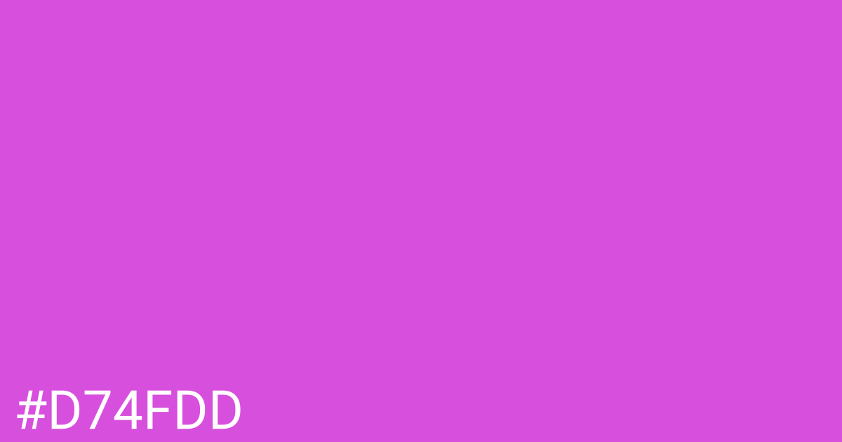 Hex color #d74fdd graphic