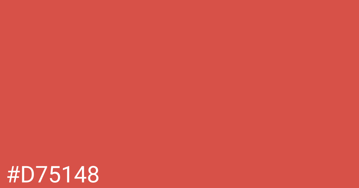 Hex color #d75148 graphic