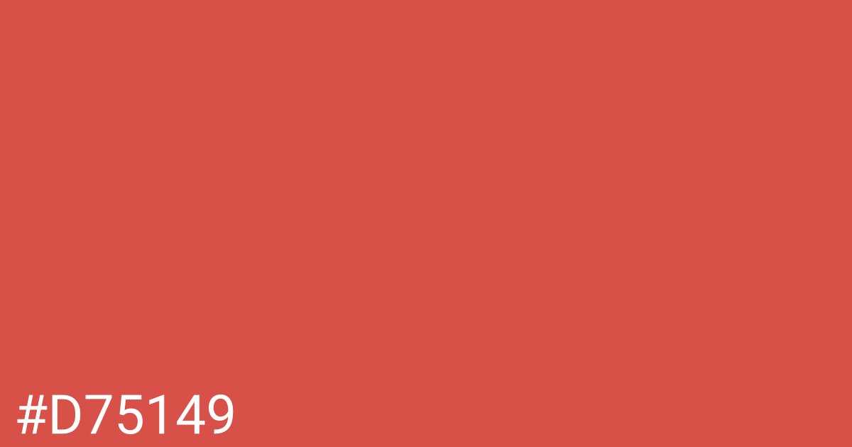 Hex color #d75149 graphic
