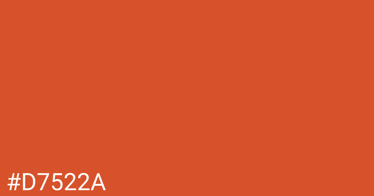 Hex color #d7522a graphic