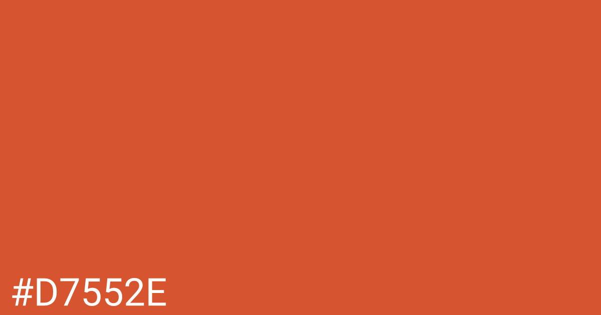 Hex color #d7552e graphic