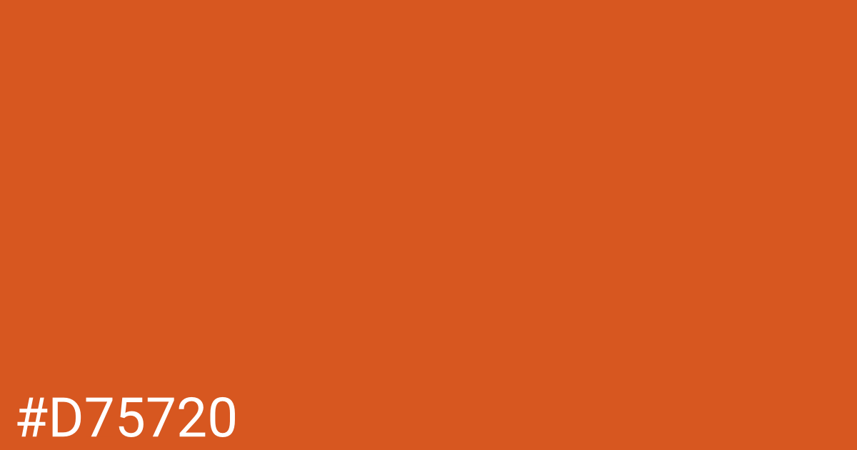Hex color #d75720 graphic