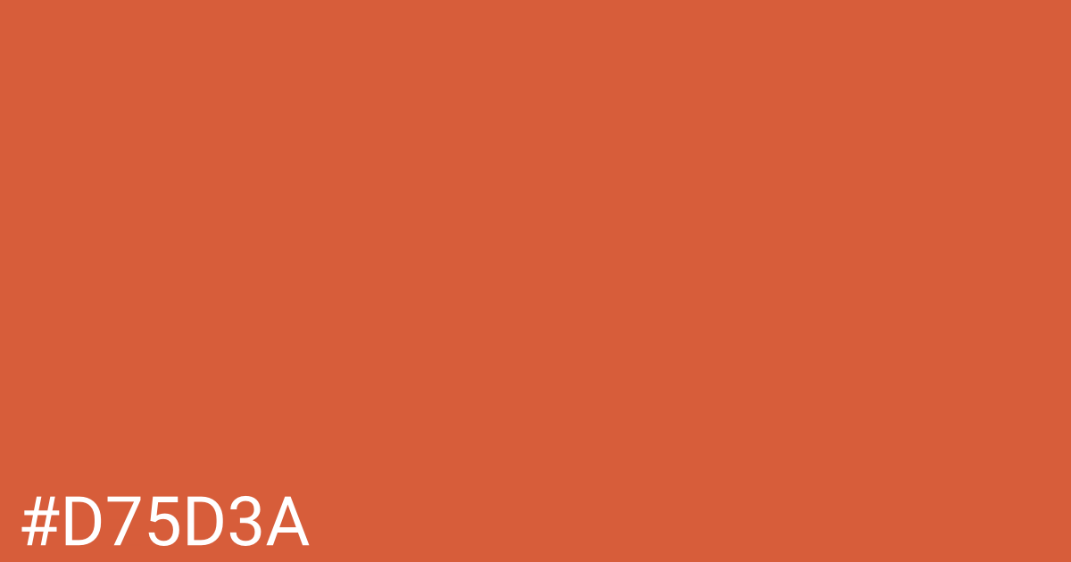 Hex color #d75d3a graphic