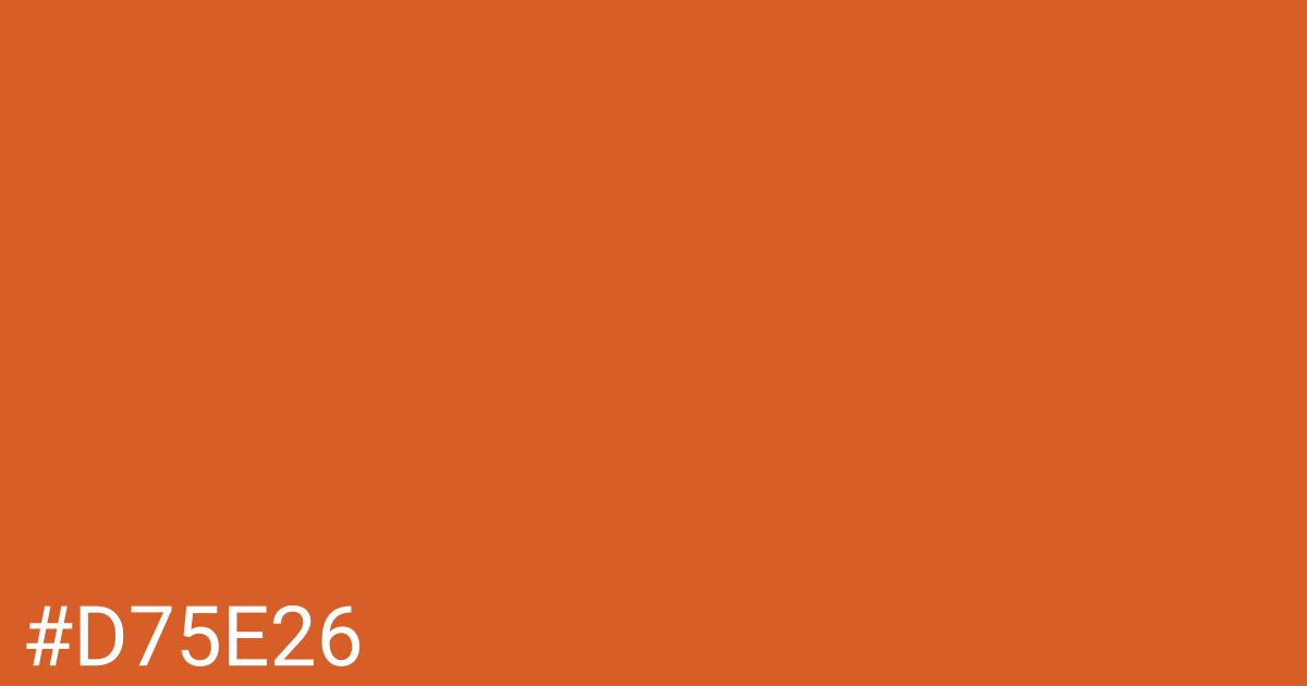 Hex color #d75e26 graphic