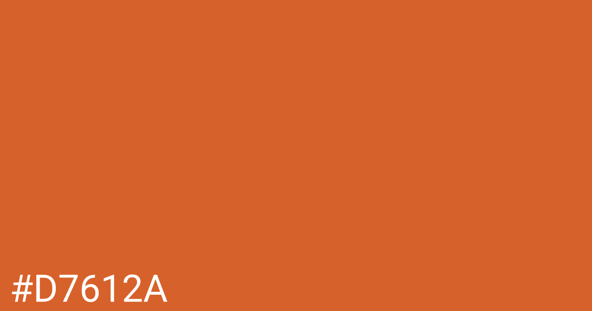 Hex color #d7612a graphic