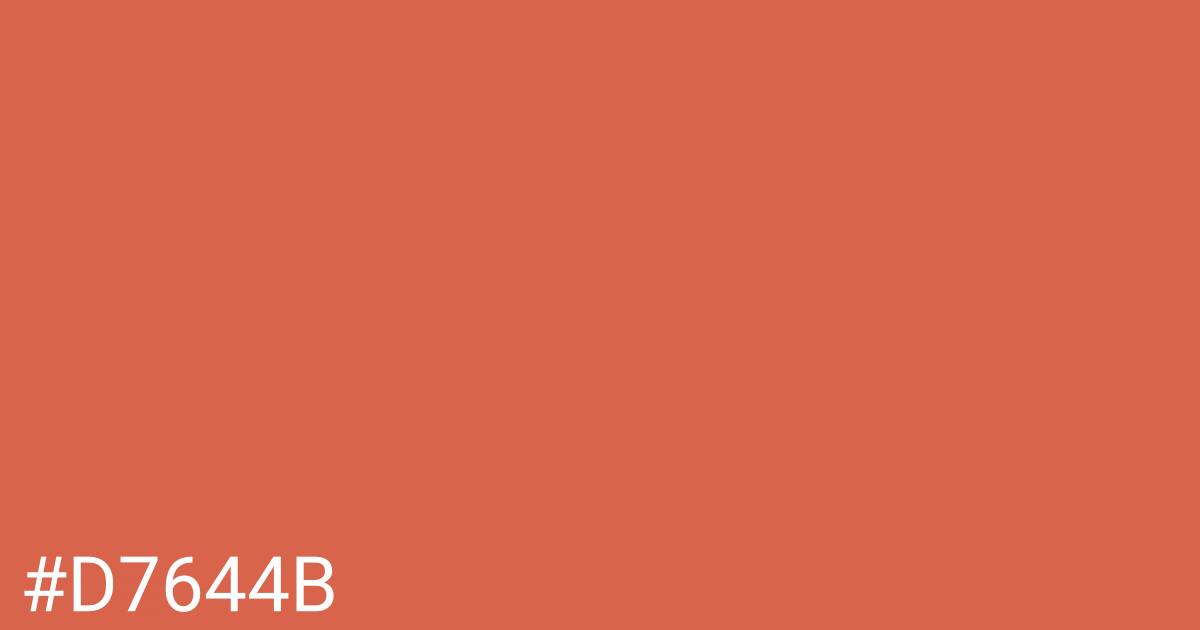 Hex color #d7644b graphic