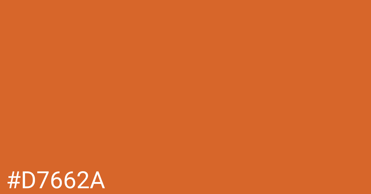 Hex color #d7662a graphic