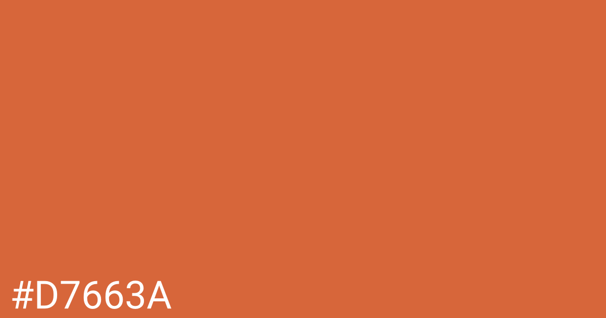 Hex color #d7663a graphic