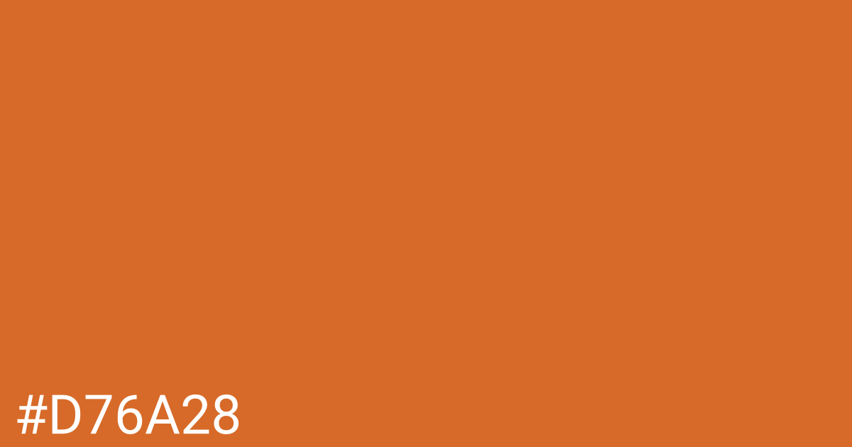 Hex color #d76a28 graphic