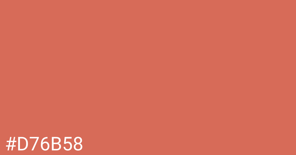 Hex color #d76b58 graphic