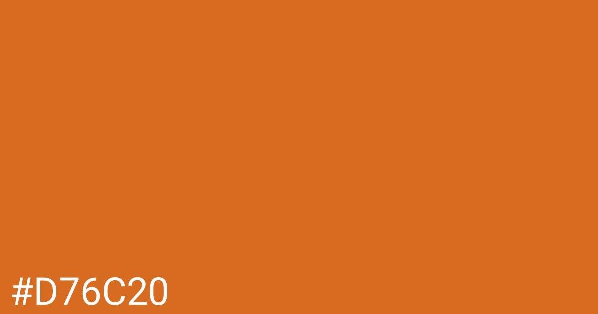 Hex color #d76c20 graphic
