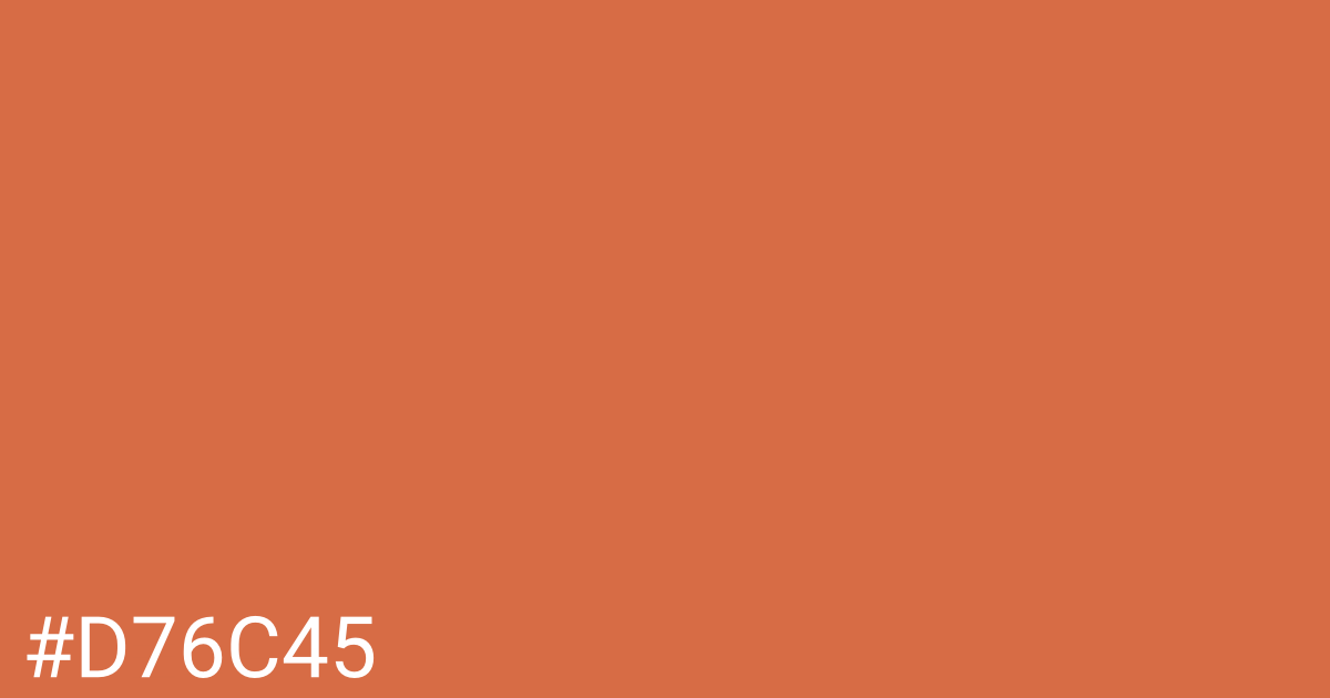 Hex color #d76c45 graphic