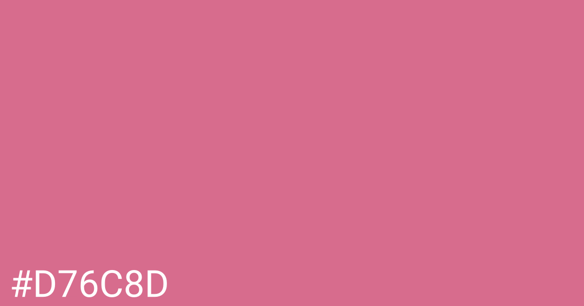 Hex color #d76c8d graphic
