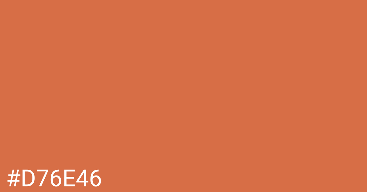 Hex color #d76e46 graphic