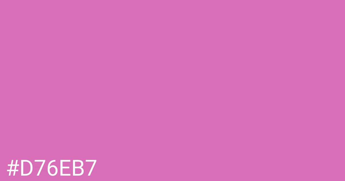 Hex color #d76eb7 graphic