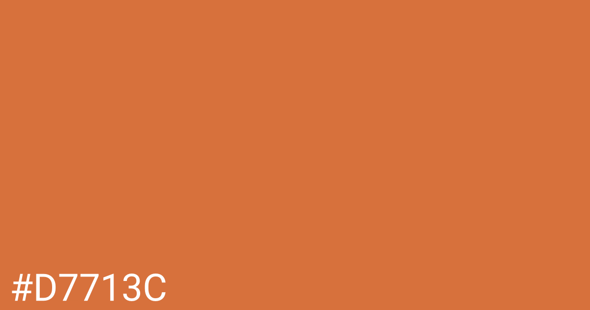 Hex color #d7713c graphic