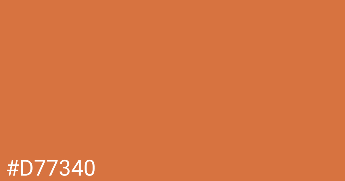 Hex color #d77340 graphic