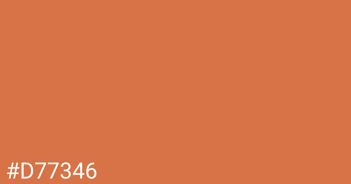 Hex color #d77346 graphic