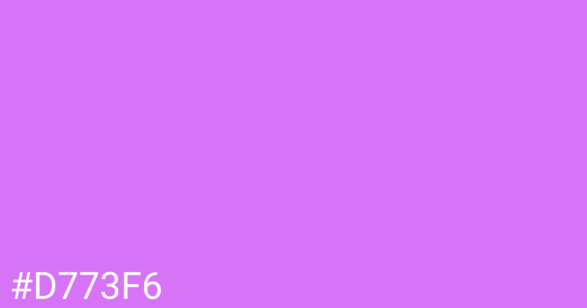 Hex color #d773f6 graphic