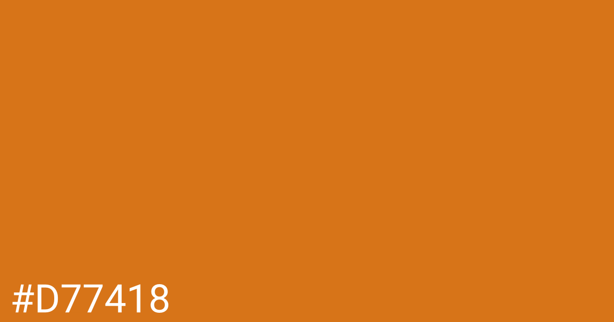 Hex color #d77418 graphic