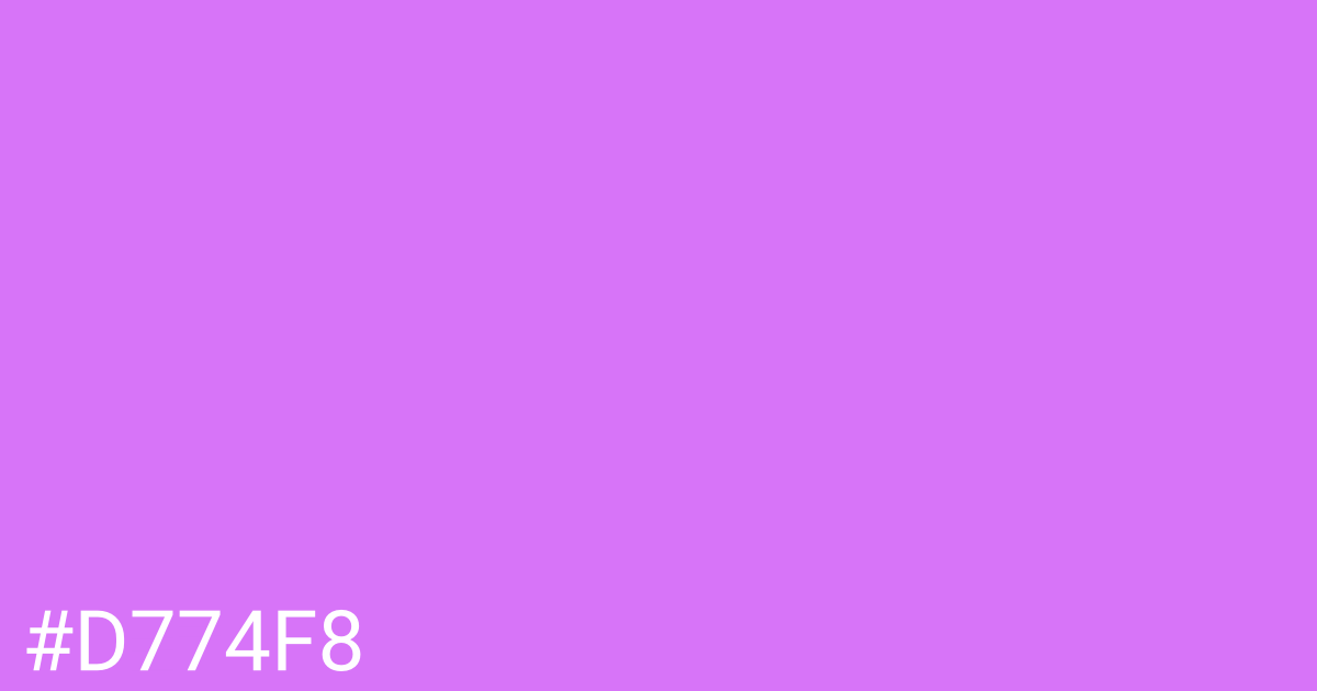 Hex color #d774f8 graphic