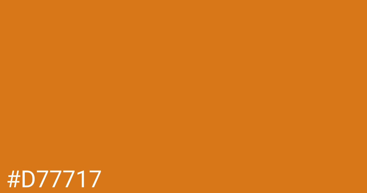 Hex color #d77717 graphic