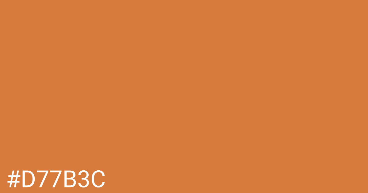 Hex color #d77b3c graphic