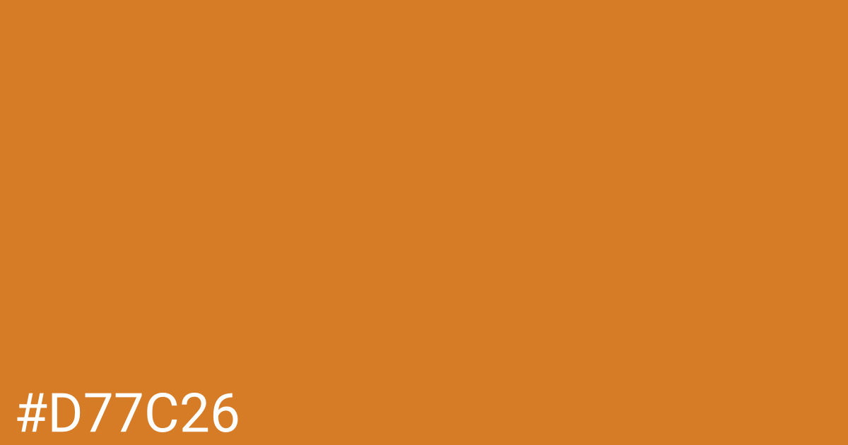 Hex color #d77c26 graphic