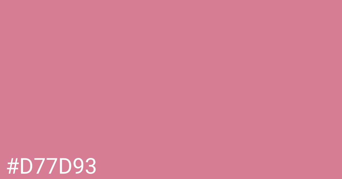 Hex color #d77d93 graphic