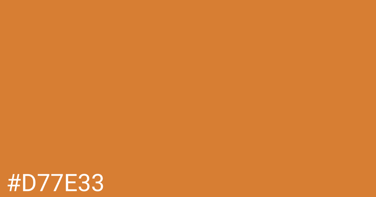 Hex color #d77e33 graphic