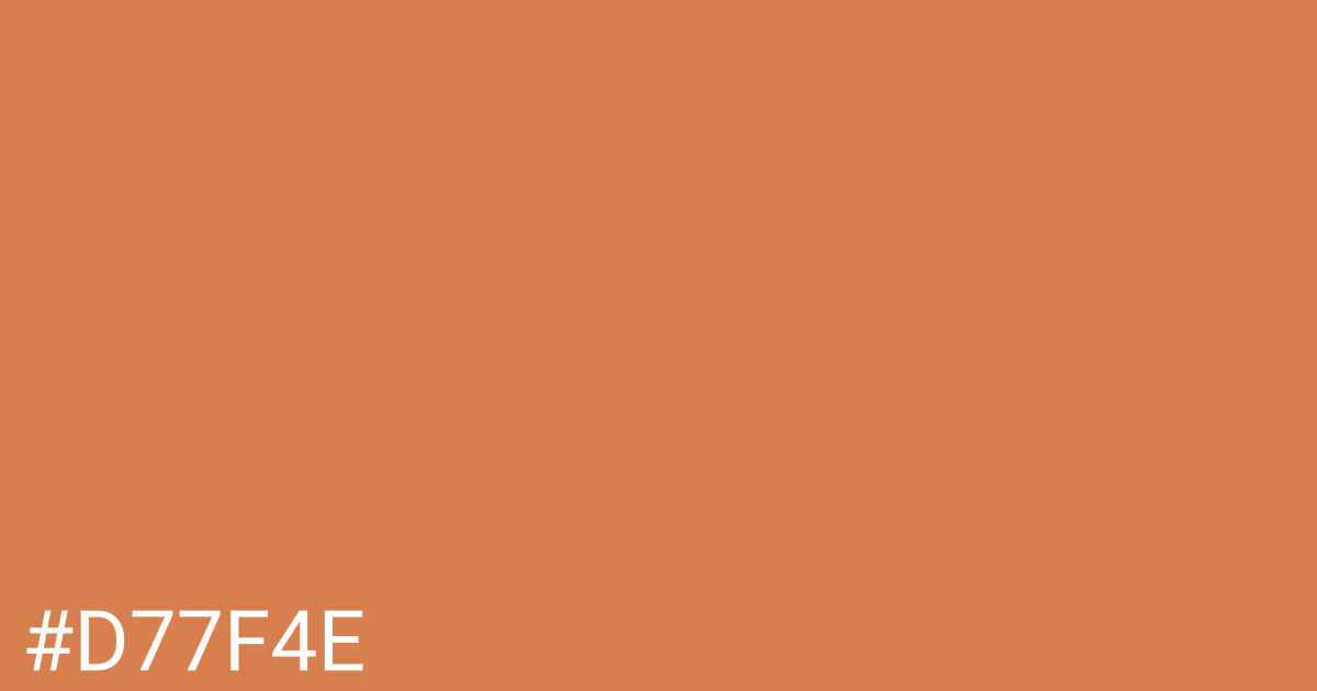 Hex color #d77f4e graphic