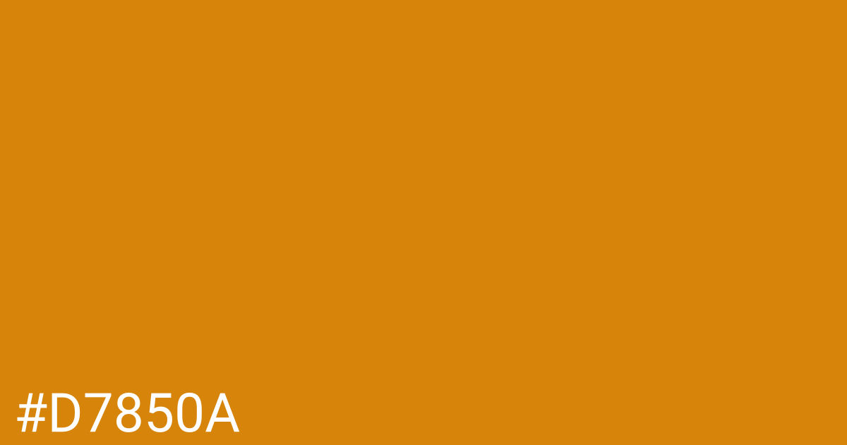 Hex color #d7850a graphic