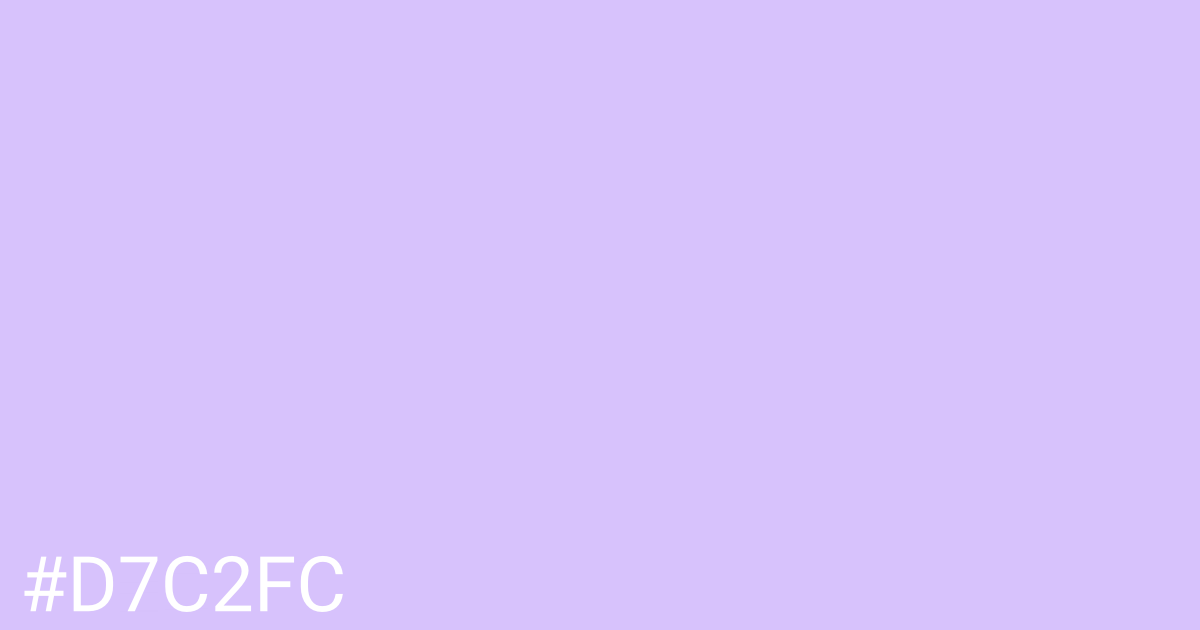 Hex color #d7c2fc graphic