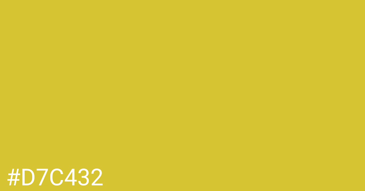 Hex color #d7c432 graphic