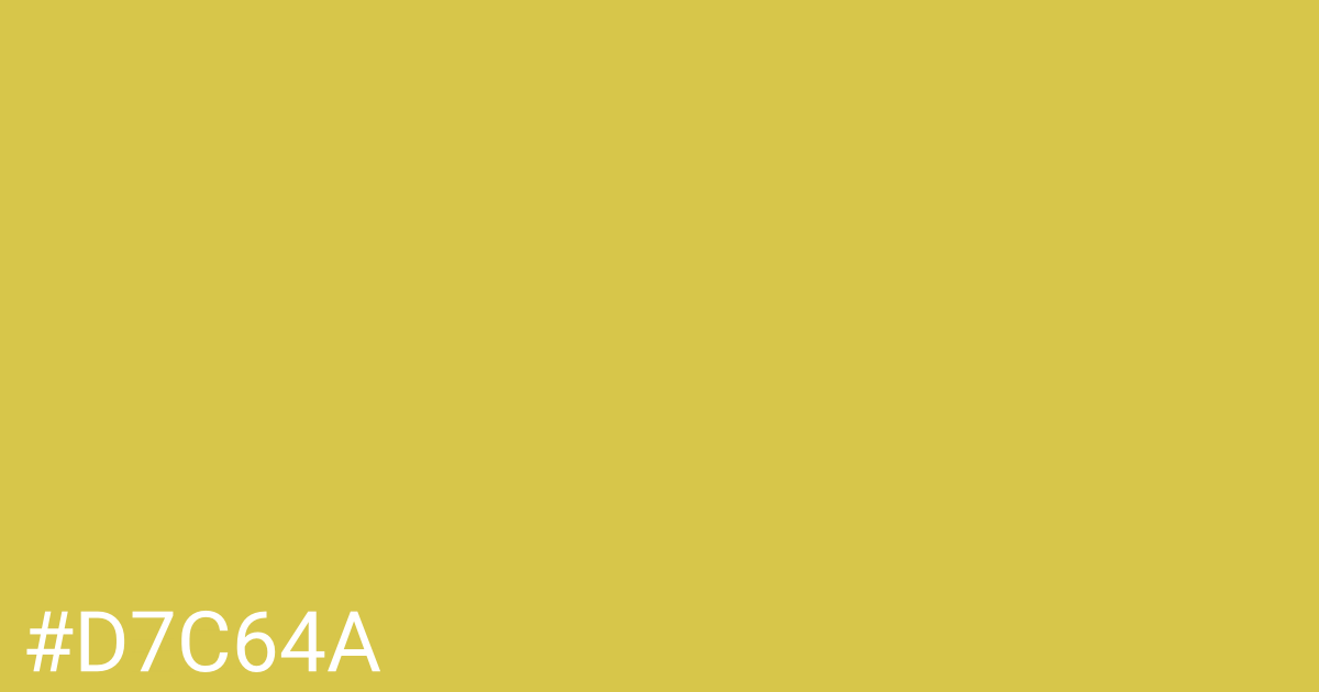 Hex color #d7c64a graphic